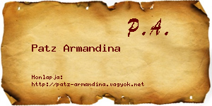 Patz Armandina névjegykártya